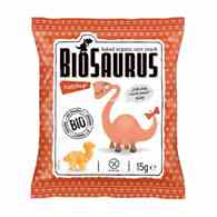 Chrupki kukurydziane Dinozaury o smaku ketchupowym BEZGL. BIO 15 g BioSaurus