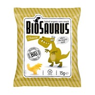 Chrupki kukurydziane Dinozaury o smaku serowym BEZGL. BIO 15 g BioSaurus