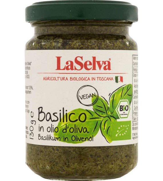 Bazylia w oliwie z oliwek BIO 130 g