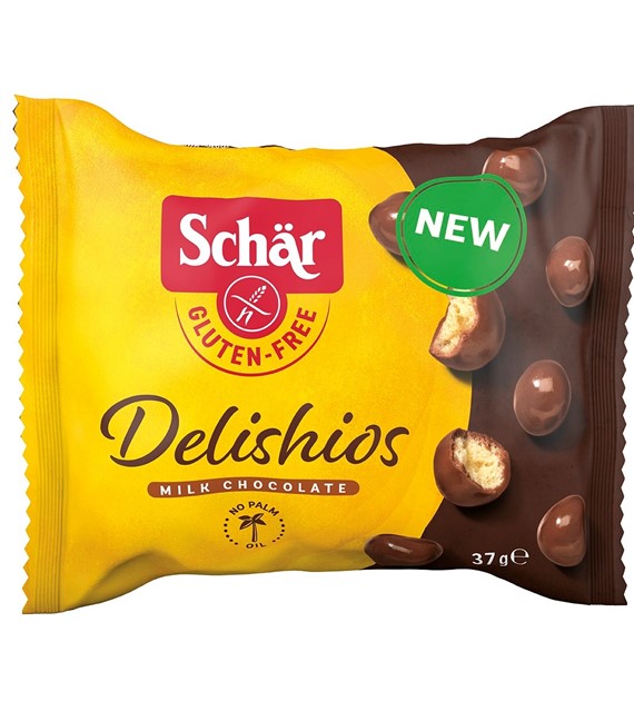 Delishios- chrupiące kulki w czekoladzie BEZGL. 37 g