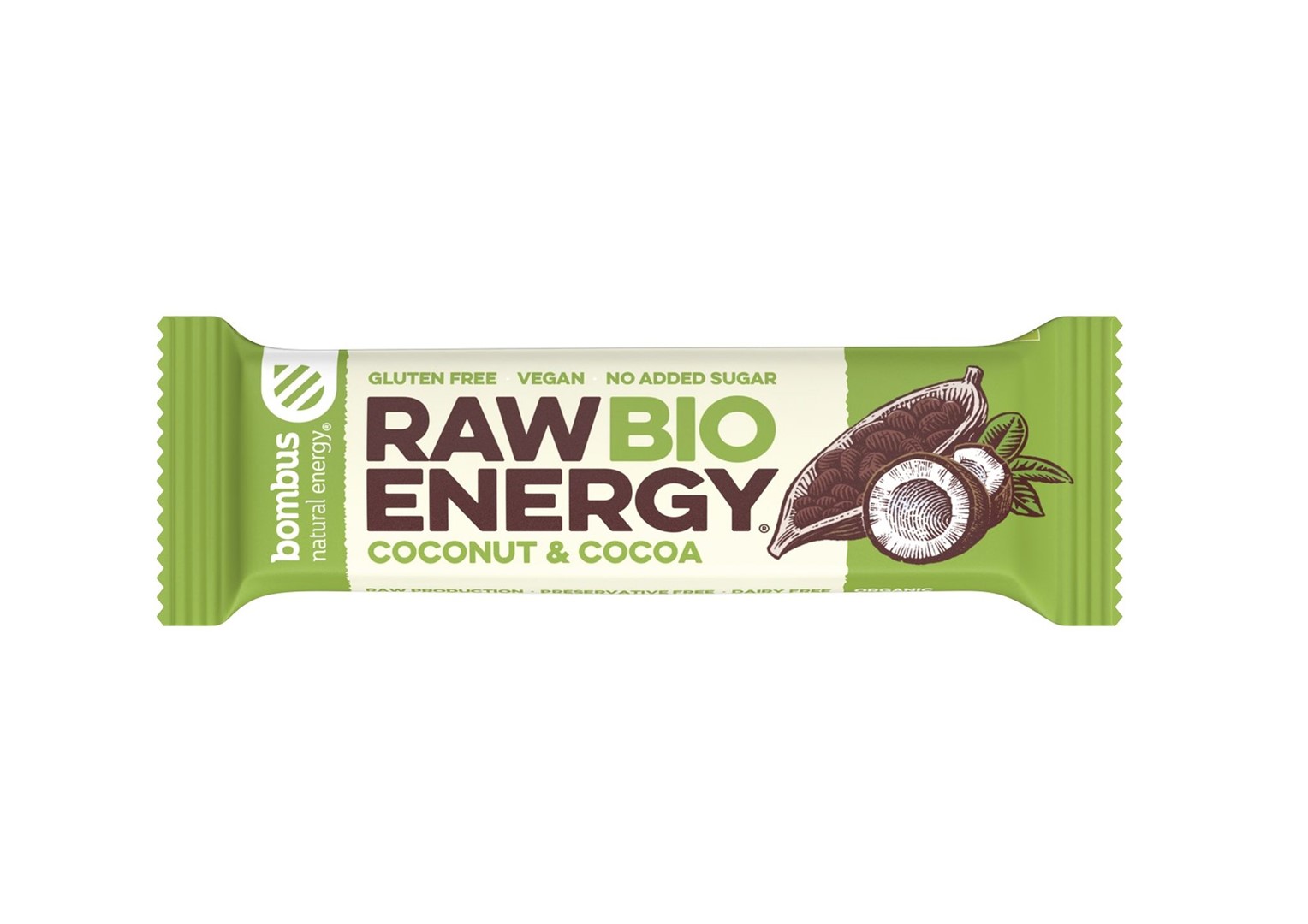 Baton RAW ENERGY BIO kokos-kakao BEZGL. BIO 50 g