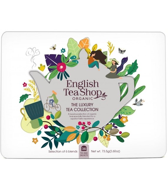 Zestaw herbatek Luxury Tea Collection w ozobnej białej puszce (36x2) BIO 73,5 g