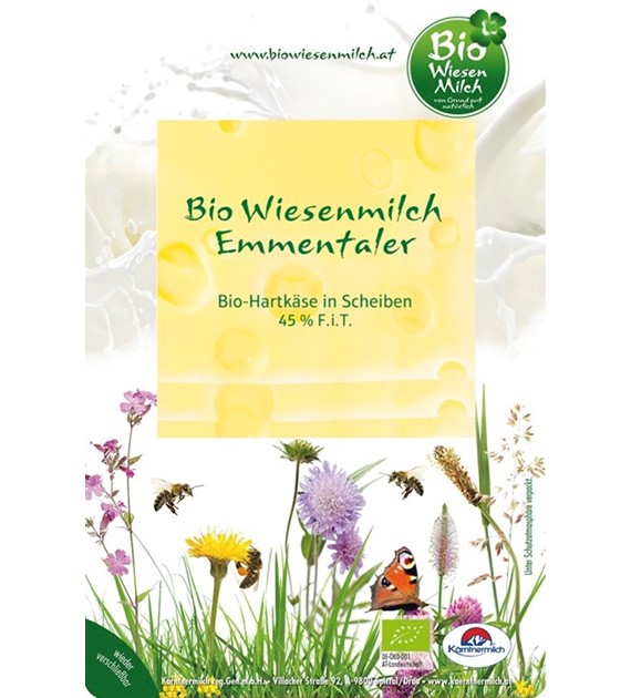 Ser Emmentaler z mleka siennego w plastrach 45% BIO 100 g