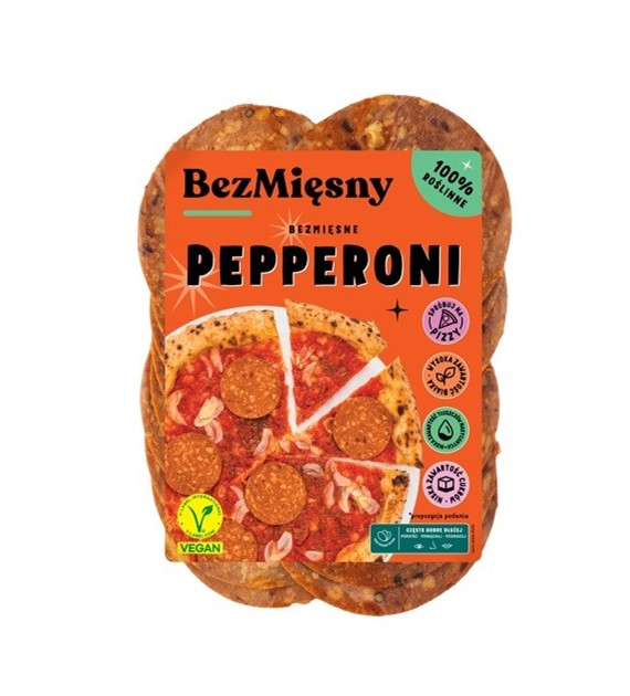 Bezmięsne Pepperoni w plastrach 100g