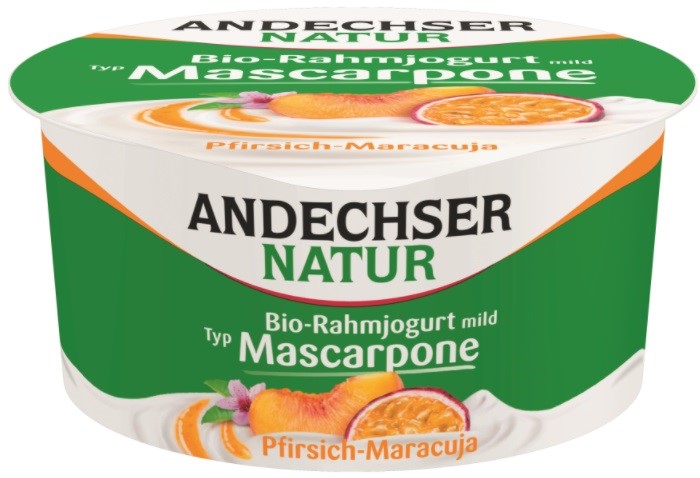 Jogurt kremowy typ mascarpone brzoskwinia-marakuja 10% tł. BIO 150 g