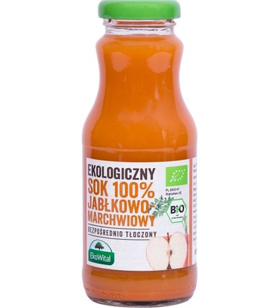Sok jabłkowo-marchwiowy 100 % BIO 250 ml